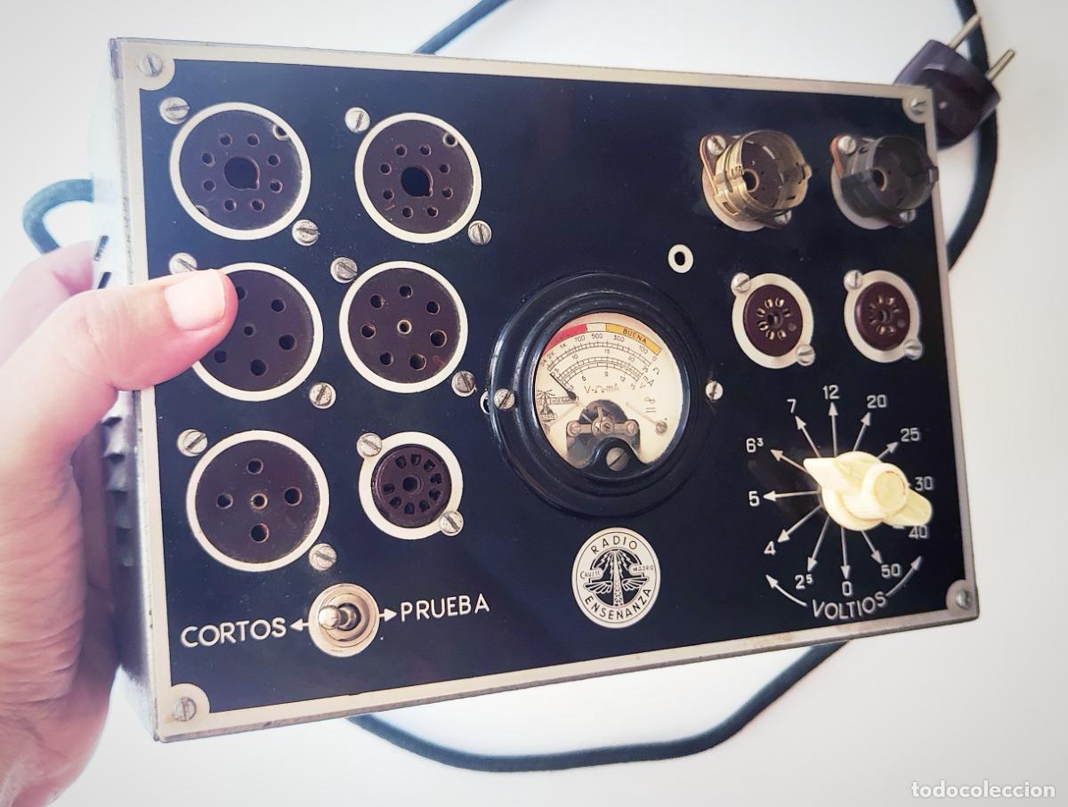 Radios antiguas: COMPROBADOR DE VALVULAS RADIO ENSE&Ntilde;ANZA RUZ 11 MADRID - PARA COLECCION O PIEZAS