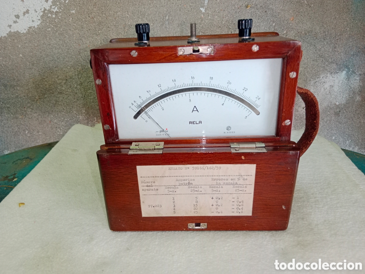 Radios antiguas: Antiguo Amper&iacute;metro Port&aacute;til....