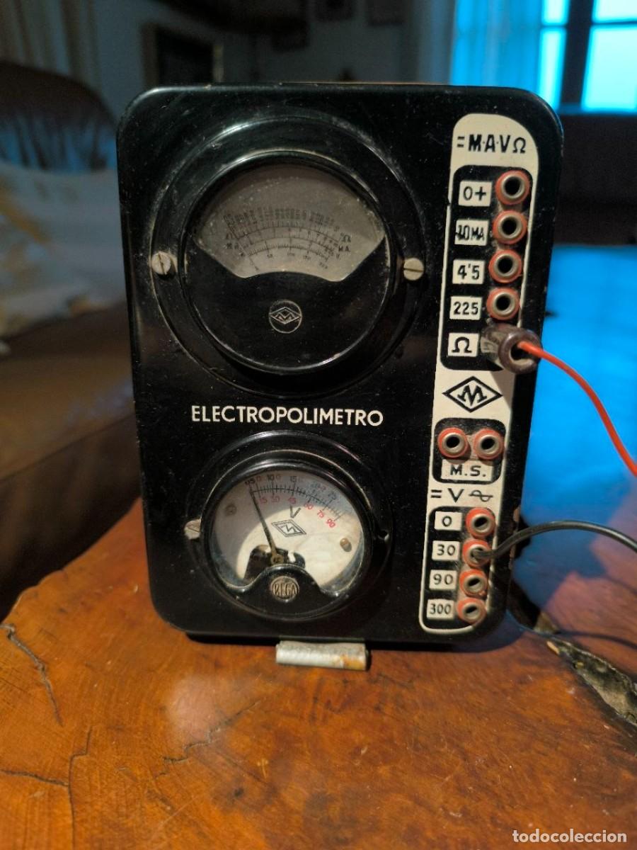 Radios antiguas: Electropolimetro MAYMO finales de los 50 con asa met&aacute;lica
