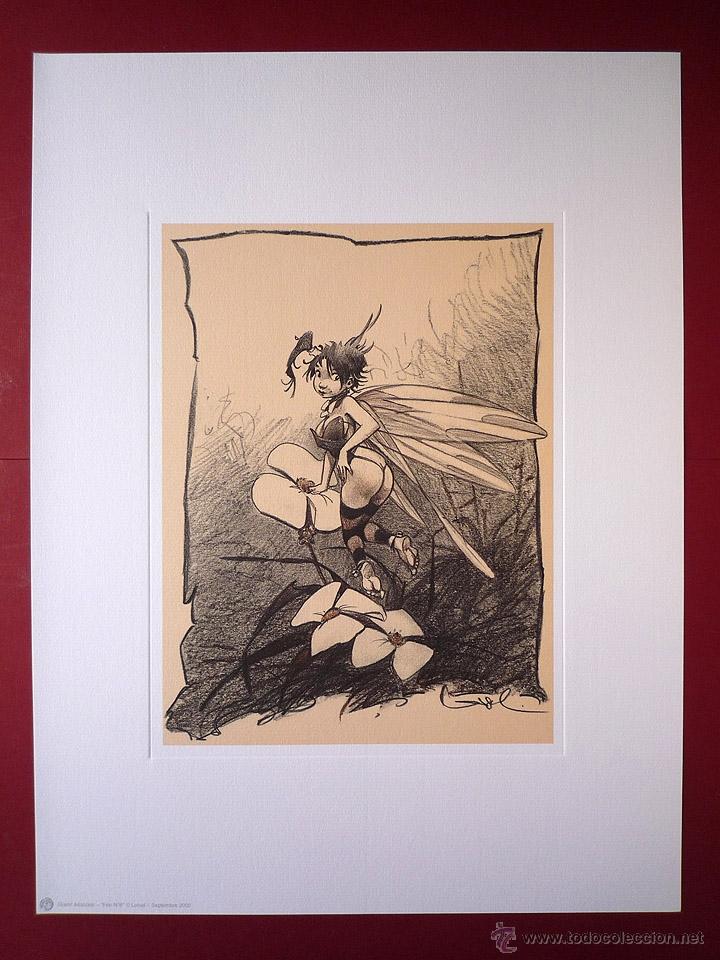 C&oacute;mics: LITOGRAF&Iacute;A DE LA F&Eacute;E CLOCHETTE -CAMPANILLA ER&Oacute;TICA- DEL COMIC PETER PAN DE LOISEL. - Foto 2
