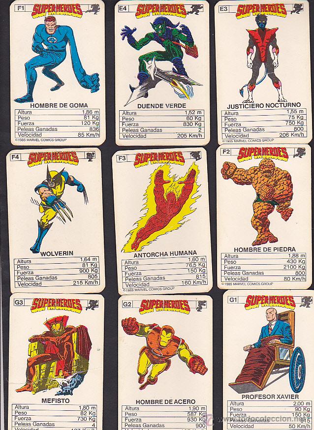 C&oacute;mics: BARAJA EDITADA POR MARVEL COMICS GROUP 1985 SUPER HEROES - Foto 3