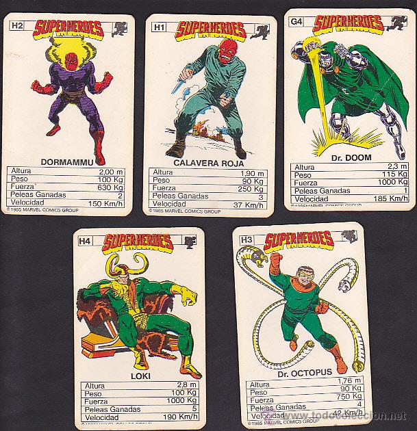 C&oacute;mics: BARAJA EDITADA POR MARVEL COMICS GROUP 1985 SUPER HEROES - Foto 4
