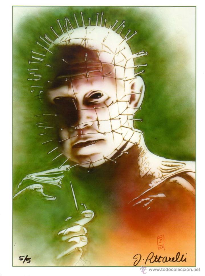C&oacute;mics: FIRMADO / NUMERADO JEFF PITTARELLI - PINHEAD PRINT 2004 - HELLRAISER - CLIVE BARKER - Foto 1