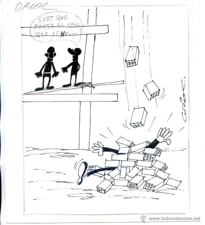 C&oacute;mics: ORIOL DIBUJO ORIGINAL PUBLICADO EN PATUFET - Foto 1