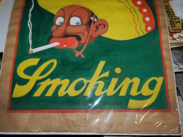 Cómics: CARTEL ORIGINAL DIBUJADO POR URDA - PAPEL DE FUMAR SMOKING , 103 X 70 CM, ORIGINAL - Foto 4 - 53864277