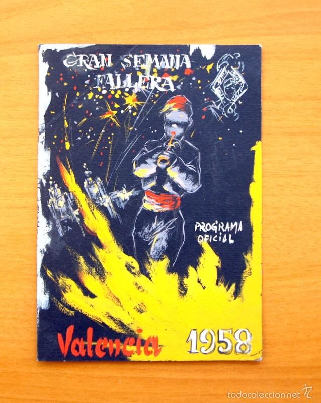 C&oacute;mics: Dibujo original - Fallas de Valencia 1958 - Programa Oficial Gran semana Fallera - Foto 1