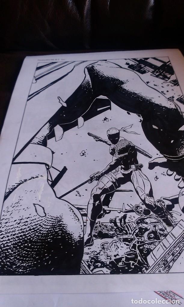 C&oacute;mics: DEATHSTROKE #7 REBIRTH.PORTADA. ACO. ART COMIC ORIGINAL - Foto 1