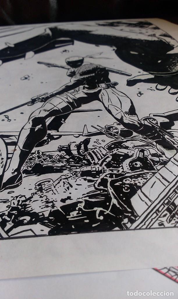 C&oacute;mics: DEATHSTROKE #7 REBIRTH.PORTADA. ACO. ART COMIC ORIGINAL - Foto 3