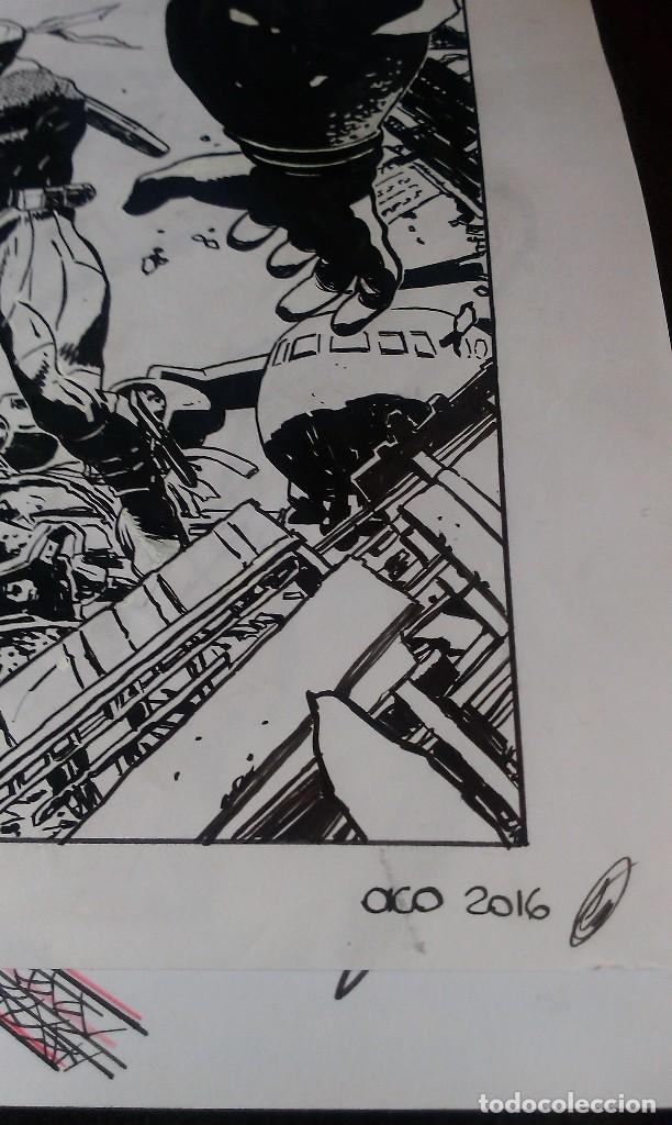 C&oacute;mics: DEATHSTROKE #7 REBIRTH.PORTADA. ACO. ART COMIC ORIGINAL - Foto 4