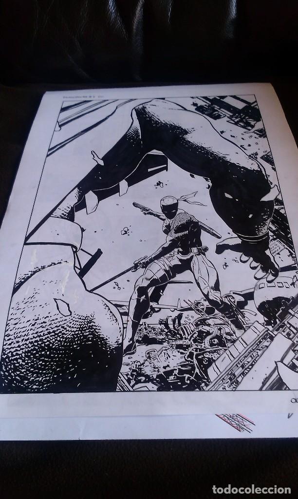 C&oacute;mics: DEATHSTROKE #7 REBIRTH.PORTADA. ACO. ART COMIC ORIGINAL - Foto 7