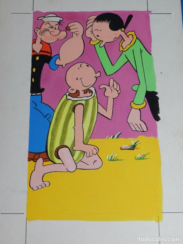 POPEYE - DIBUJO ORIGINAL AÑOS 80 , 31 X 21’5 CM, NO ESTA FIRMADO. BUEN ESTADO | todocoleccion (Buy It Now)