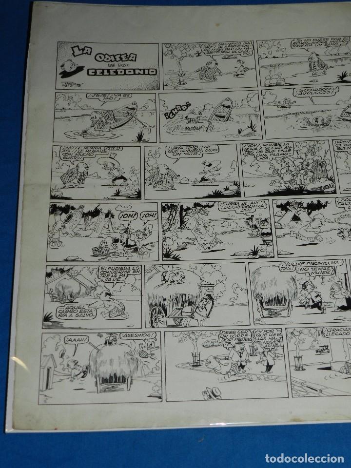 C&oacute;mics: (LL6) DIBUJO ORIGINAL DE J RIZO , LA ODISEA DE DON CELEDONIO , PUBLICADO EN LA RISA, - Foto 3