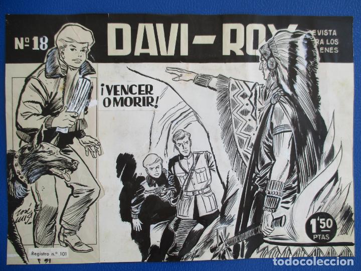 C&oacute;mics: DAVI ROY, PORTADA DEL N&ordm;18. PLANCHAS ORIGINALES. - Foto 1