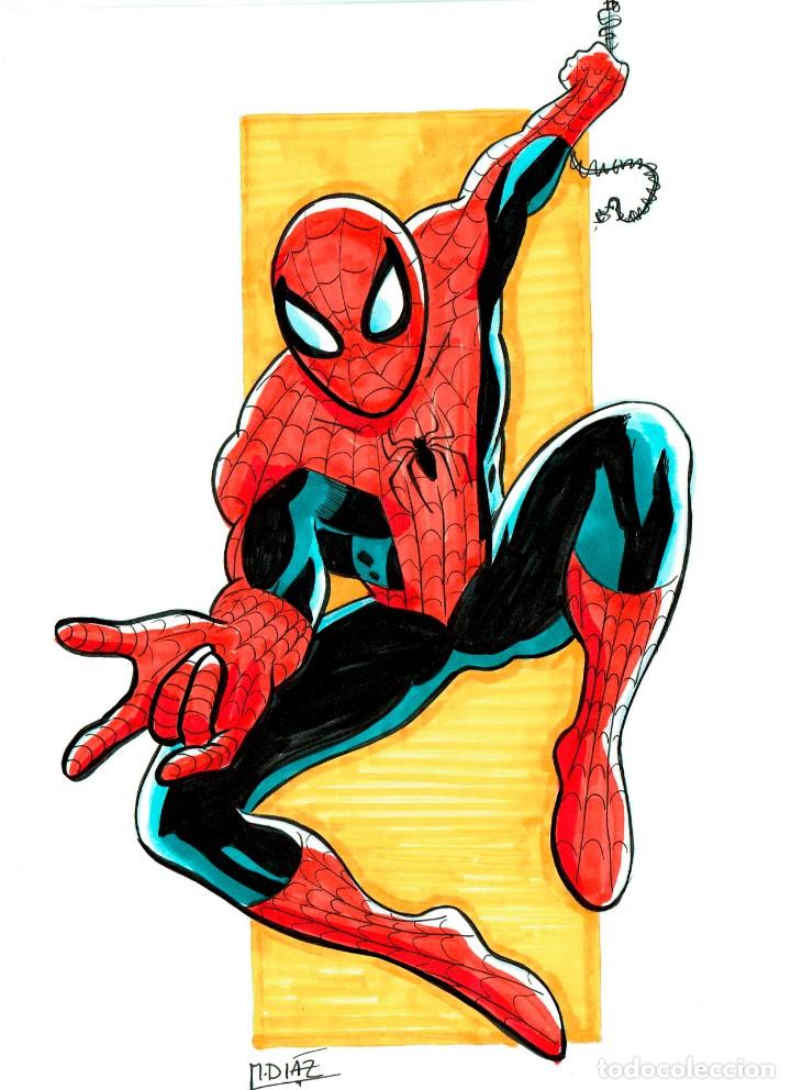 spiderman. ilustración original. íaz - Compra venta en todocoleccion