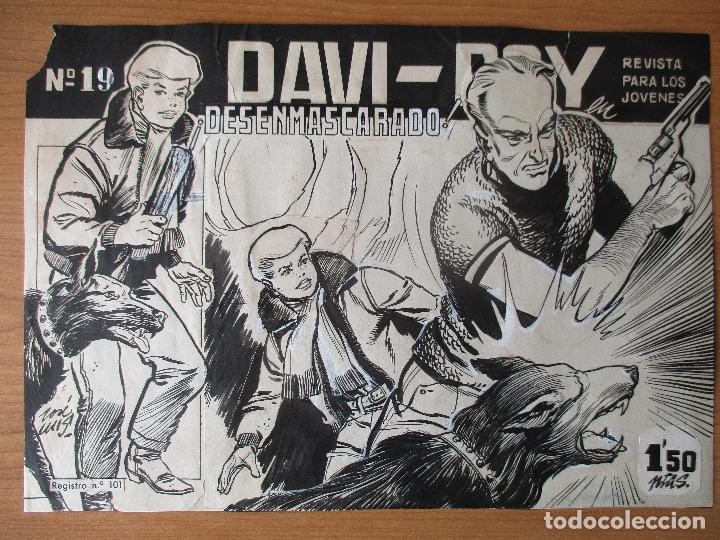 C&oacute;mics: DAVI ROY, PORTADA DEL N&ordm;19. PLANCHAS ORIGINALES - Foto 1