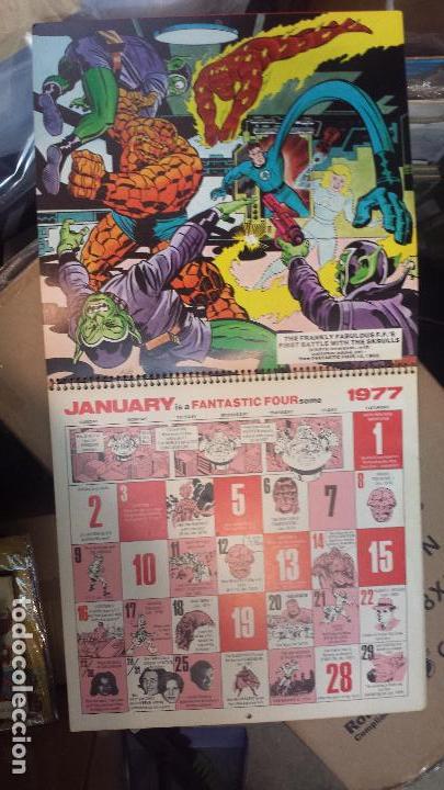 C&oacute;mics: Calendario MARVEL COMIC 1977 Original USA - Foto 2