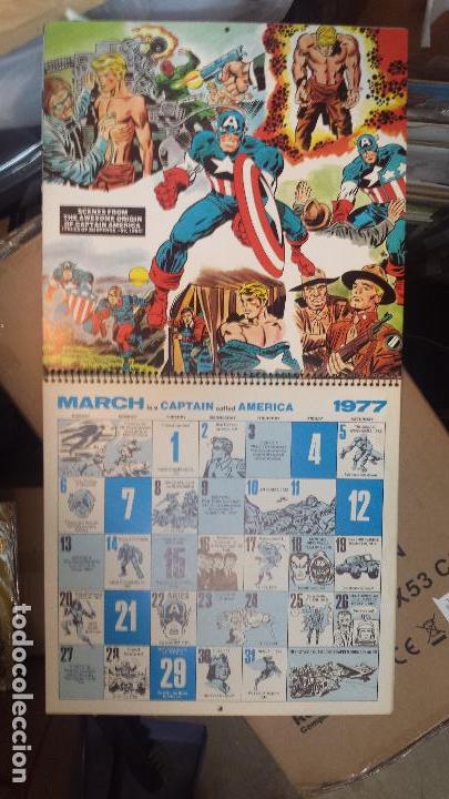 C&oacute;mics: Calendario MARVEL COMIC 1977 Original USA - Foto 4