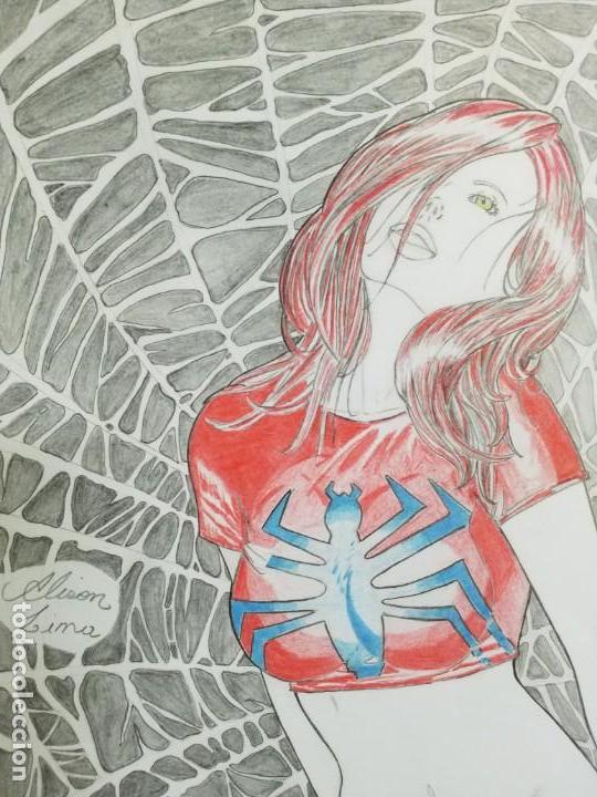 C&oacute;mics: DIBUJO ORIGINAL SPIDERMAN MARY JANE DE ALISON LIMA - Foto 2
