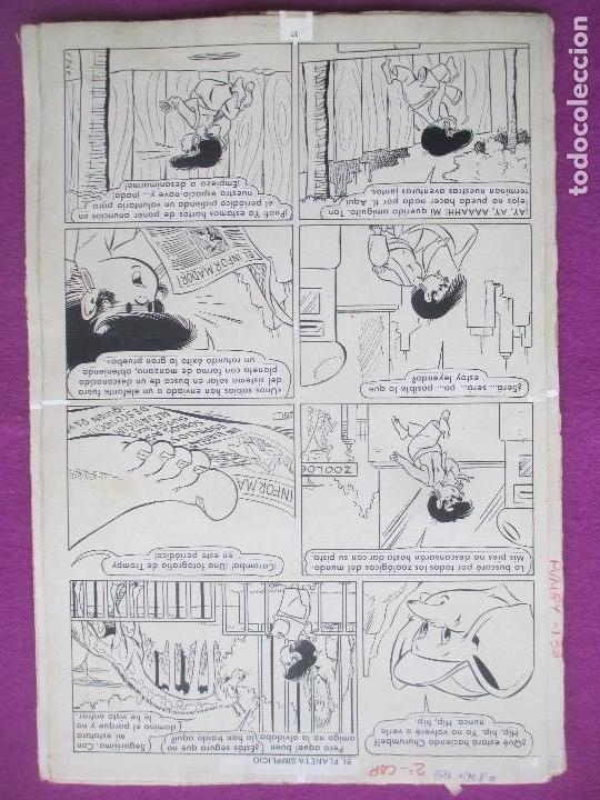 Cómics: DIBUJO ORIGINAL PLUMILLA, TROMPY Y CHURUMBEL, EL PLANETA SIMPLICIO, ROBERT NIN, 1959, 29 HOJAS - Foto 12 - 165345386