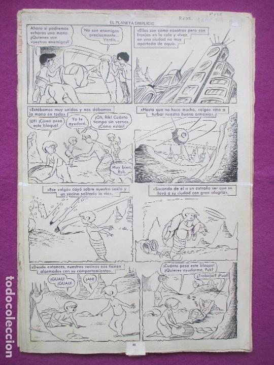 Cómics: DIBUJO ORIGINAL PLUMILLA, TROMPY Y CHURUMBEL, EL PLANETA SIMPLICIO, ROBERT NIN, 1959, 29 HOJAS - Foto 24 - 165345386