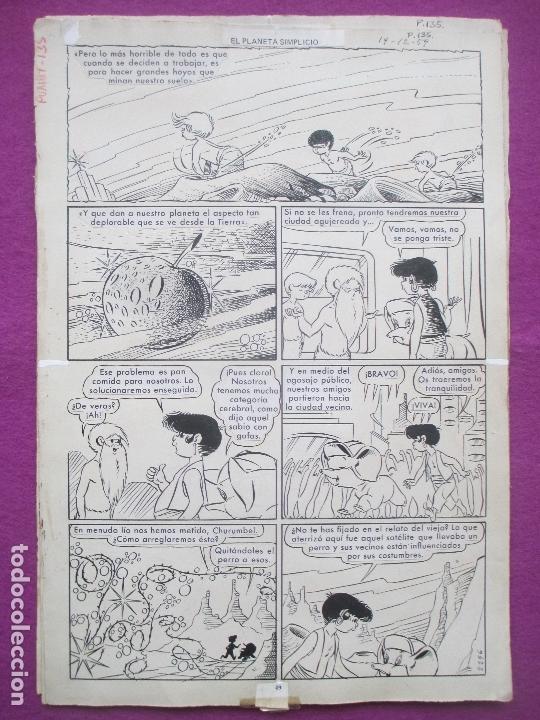 Cómics: DIBUJO ORIGINAL PLUMILLA, TROMPY Y CHURUMBEL, EL PLANETA SIMPLICIO, ROBERT NIN, 1959, 29 HOJAS - Foto 25 - 165345386