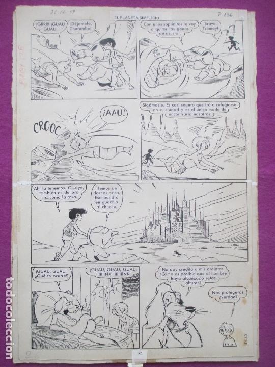 Cómics: DIBUJO ORIGINAL PLUMILLA, TROMPY Y CHURUMBEL, EL PLANETA SIMPLICIO, ROBERT NIN, 1959, 29 HOJAS - Foto 28 - 165345386