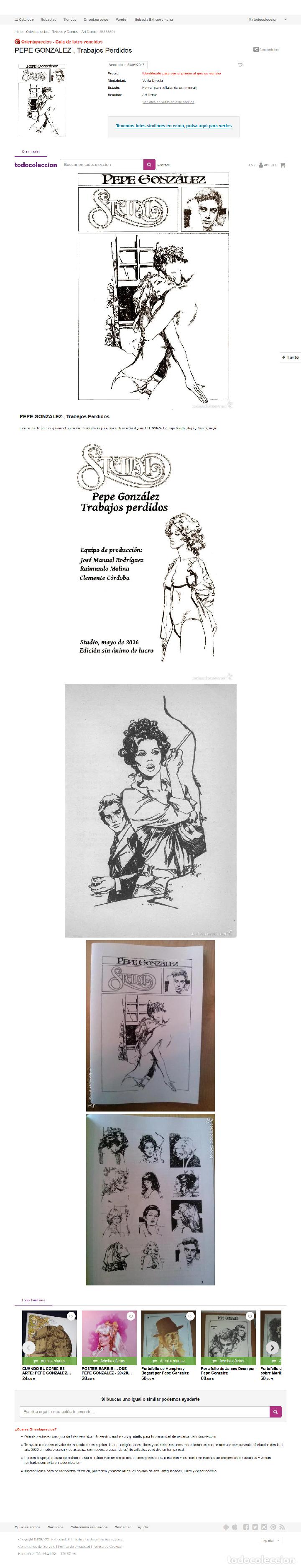 C&oacute;mics: PEPE GONZALEZ , Trabajos Perdidos - Foto 1