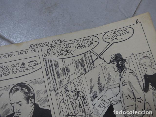 C&oacute;mics: Lote 3 dibujo original de tebeo o comic titulado extra&ntilde;o poder, originales a tinta. - Foto 3