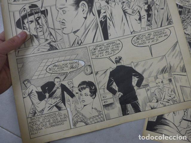 C&oacute;mics: Lote 3 dibujo original de tebeo o comic titulado extra&ntilde;o poder, originales a tinta. - Foto 4