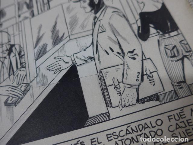C&oacute;mics: Lote 3 dibujo original de tebeo o comic titulado extra&ntilde;o poder, originales a tinta. - Foto 7