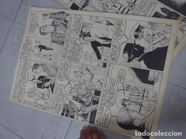 C&oacute;mics: Lote 3 dibujo original de tebeo o comic titulado extra&ntilde;o poder, originales a tinta. - Foto 9