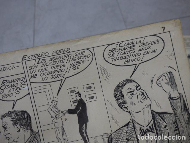 C&oacute;mics: Lote 3 dibujo original de tebeo o comic titulado extra&ntilde;o poder, originales a tinta. - Foto 10