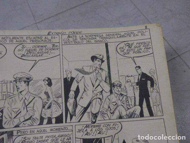 C&oacute;mics: Lote 3 dibujo original de tebeo o comic titulado extra&ntilde;o poder, originales a tinta. - Foto 13