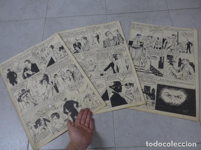C&oacute;mics: Lote 3 dibujo original de tebeo o comic titulado extra&ntilde;o poder, originales a tinta. - Foto 1