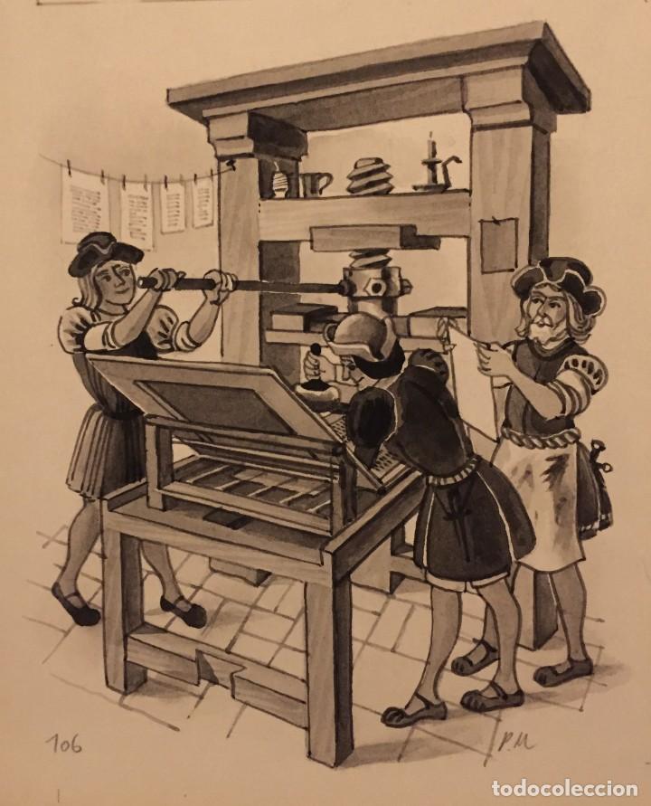 C&oacute;mics: Gutenberg: la imprenta, Monnerat (Suiza 1917- Esp 2005) - Foto 1