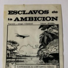 Cómics: DIBUJOS ORIGINALES EPISODIO DE LA SERIE ”LOS INVENCIBLES DE NÉMESIS” DE ETIENNE, 1969. Lote 246836585