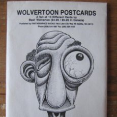 Cómics: BASIL WOLVERTON - WOLVERTOON POSTCARDS - A SET OF 10 POSTCARDS - FANTAGRAPHICS BOOKS. Lote 274815363