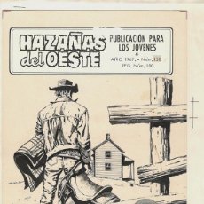Cómics: DIBUJO PORTADA ORIGINAL DE ANTONIO MÁS - HAZAÑAS DEL OESTE N. 150, EDITORIAL TORAY 1967. Lote 284243368
