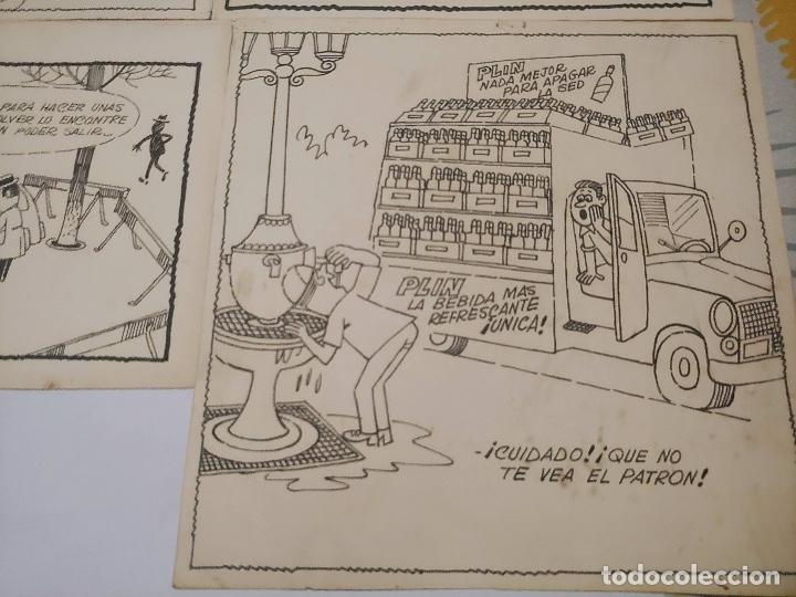 Cómics: Cuatro chistes dibujos originales Peñarroya dibujante clásico Bruguera - Foto 5 - 302608108