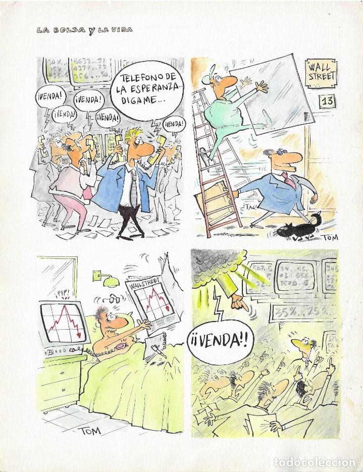 C&oacute;mics: P&aacute;gina con 4 dibujos originales de Tom Roca - Foto 1