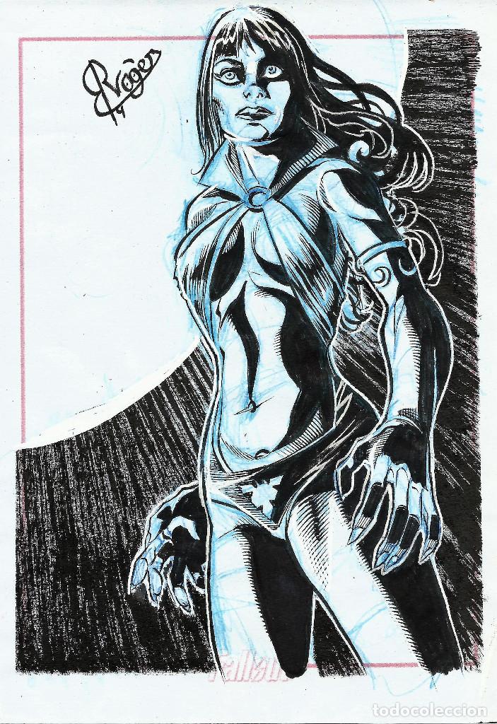 C&oacute;mics: DIBUJO ORIGINAL - VAMPIRELLA - ROGER - ORIGINAL DRAWING - Foto 1