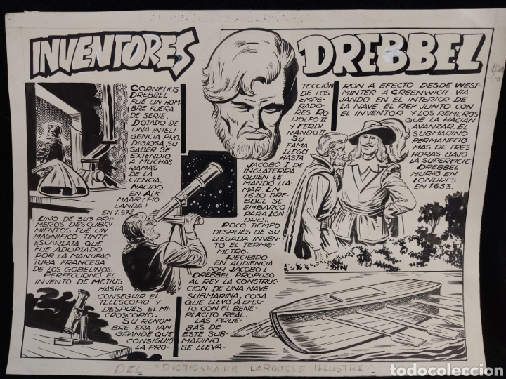 C&oacute;mics: Dibujo original, Inventores Drebbel - Foto 1