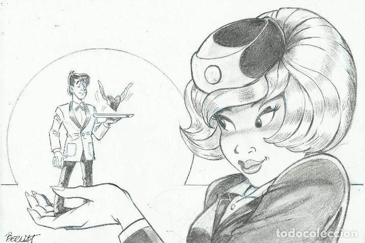 C&oacute;mics: DIBUJO ORIGINAL TRIBUTO A NATACHA - BERNAT - Foto 1