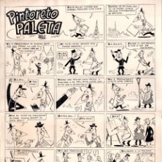 Cómics: 1952 - PINTORETO PALETA (ÉPOCA PRE-BRUGUERA) - ARTE ORIGINAL DE TRAN - FIRMADO