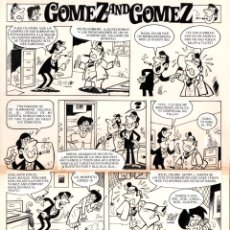 Cómics: 1982 - GÓMEZ AND GÓMEZ, 2 PÁGINAS ”UN NEGOCIO TURÍSTICO” ARTE ORIGINAL DE TRAN (BRUGUERA) - FIRMADO. Lote 348175008