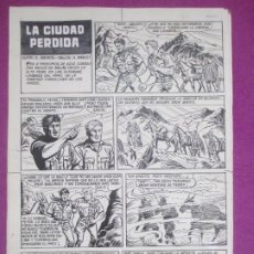 Cómics: DIBUJO ORIGINAL PLUMILLA LA CIUDAD PERDIDA A. AMOROS A. MARCET 6 HOJAS 1961 G29. Lote 351050519
