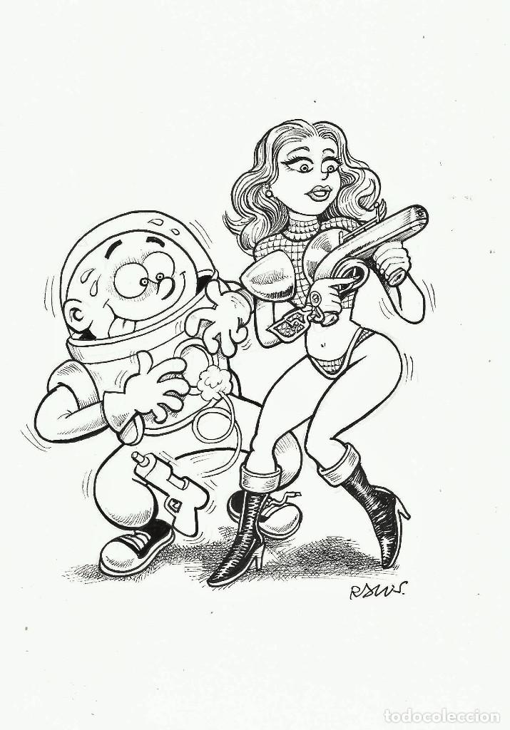 C&oacute;mics: DIBUJO ORIGINAL - RAMIS - ORIGINAL DRAWING - ESTRELLITO Y BARBARELLA - Foto 1