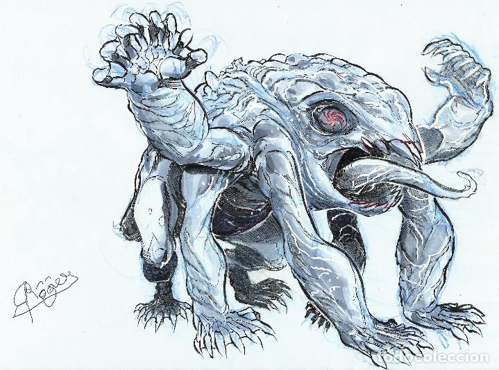 C&oacute;mics: DIBUJO ORIGINAL MONSTRUO - ROGER BONET - Foto 1
