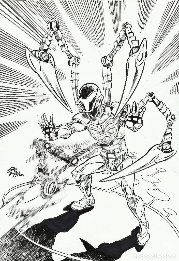 C&oacute;mics: 2 DIBUJO ORIGINAL ROBOT - ROGER BONET - Foto 1