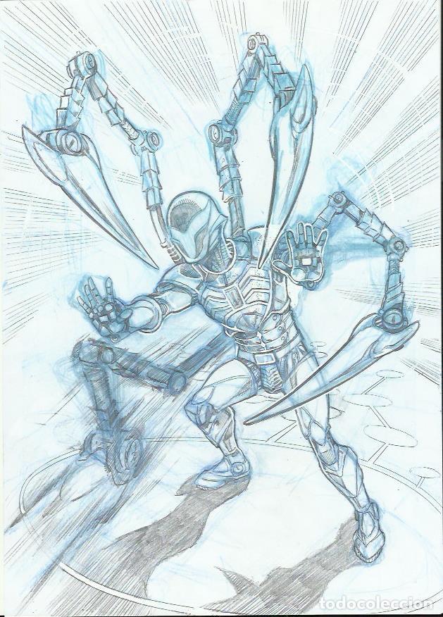 C&oacute;mics: 2 DIBUJO ORIGINAL ROBOT - ROGER BONET - Foto 2